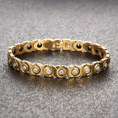 Women's Titanium Steel Magnetic Bracelet with Zircon - Christmas Gift