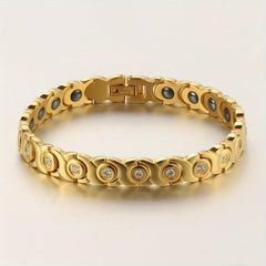Women's Titanium Steel Magnetic Bracelet with Zircon - Christmas Gift