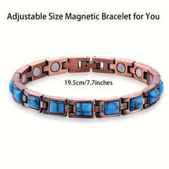 Turquoise Magnetic Bracelet for Women, 3500 Gauss Magnets