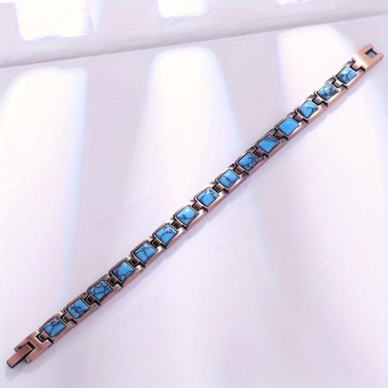 Turquoise Magnetic Bracelet for Women, 3500 Gauss Magnets