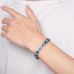 Turquoise Magnetic Bracelet for Women, 3500 Gauss Magnets