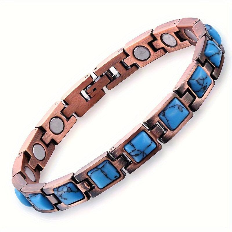 Turquoise Magnetic Bracelet for Women, 3500 Gauss Magnets