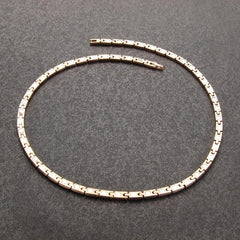 Women's Stainless Steel Magnetic Necklace - Adjustable Chain with Magnets