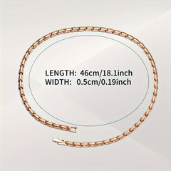Women's Stainless Steel Magnetic Necklace - Adjustable Chain with Magnets