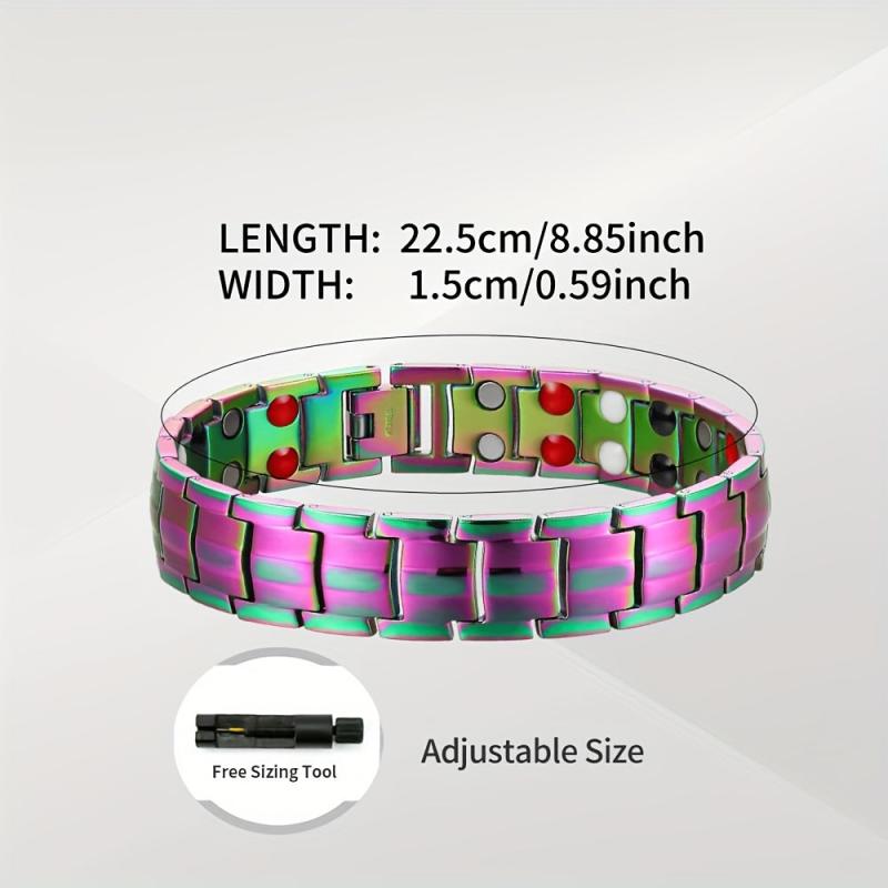 Titanium Magnetic Bracelet Double Raw Magnetic Adjustable Men's Jewelry