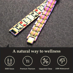 Titanium Magnetic Bracelet Double Raw Magnetic Adjustable Men's Jewelry