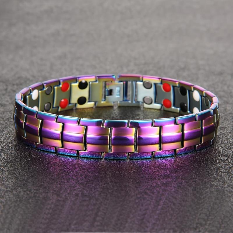 Titanium Magnetic Bracelet Double Raw Magnetic Adjustable Men's Jewelry