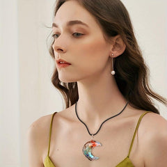 7 Chakra Healing Crystal Necklace Tree Life Wire Wrapped Pendant Necklaces