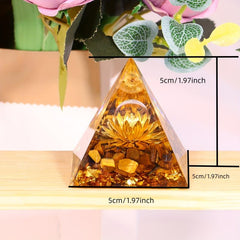 Crystal Stone Pyramid Healing Crystal Orgonite Pyramid For Relieve Stress