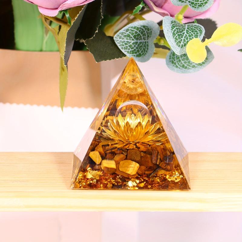 Crystal Stone Pyramid Healing Crystal Orgonite Pyramid For Relieve Stress