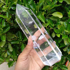 Clear Smelt Quartz Point Polished Chunks Crystal Grid