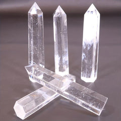 Clear Smelt Quartz Point Polished Chunks Crystal Grid