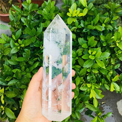 Clear Smelt Quartz Point Polished Chunks Crystal Grid