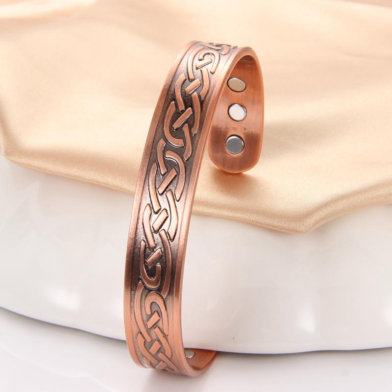 Copper Magnetic Cuff Bracelet Balance Sleep Copper Jewelry Gift