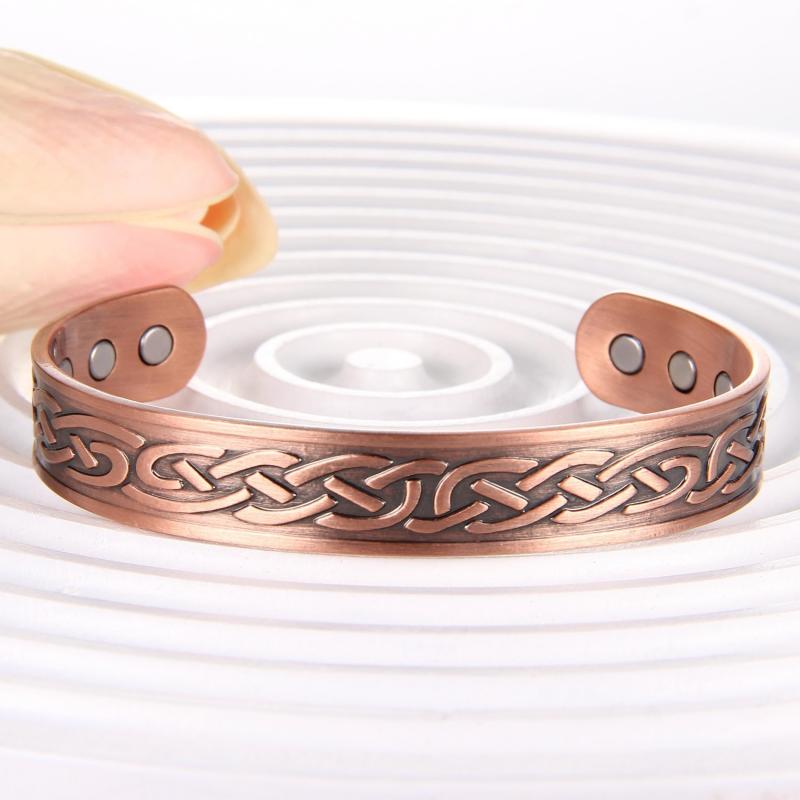 Copper Magnetic Cuff Bracelet Balance Sleep Copper Jewelry Gift