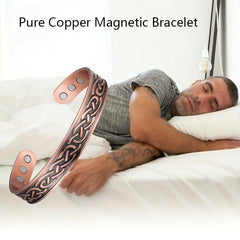 Copper Magnetic Cuff Bracelet Balance Sleep Copper Jewelry Gift
