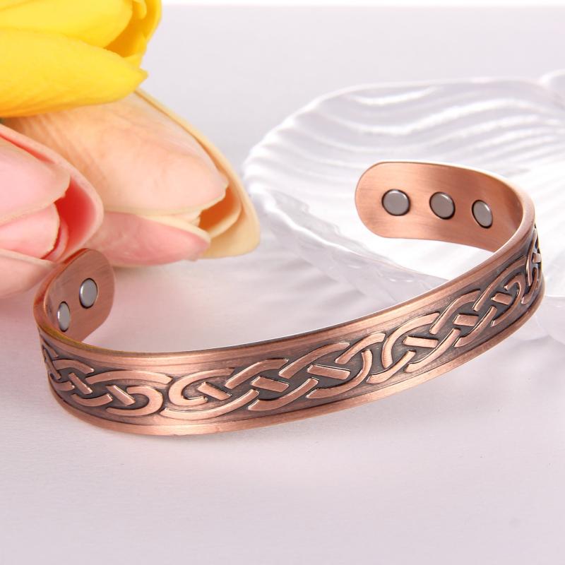 Copper Magnetic Cuff Bracelet Balance Sleep Copper Jewelry Gift