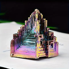 Rainbow Bismuth Tower Crystal Pyramid Meditation Tool