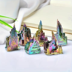 Rainbow Bismuth Tower Crystal Pyramid Meditation Tool
