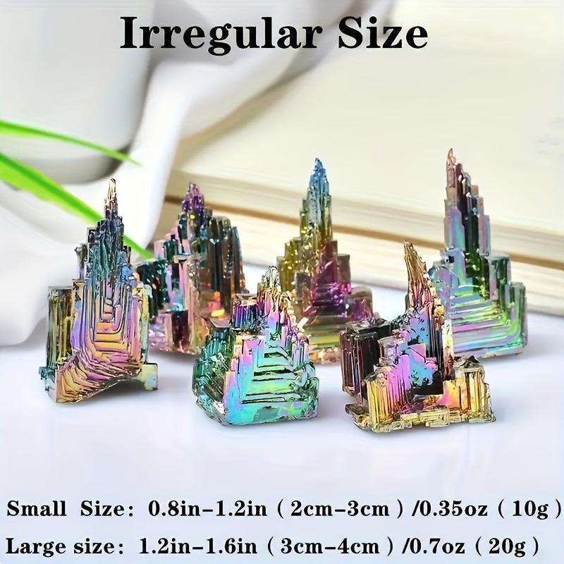 Rainbow Bismuth Tower Crystal Pyramid Meditation Tool
