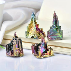 Rainbow Bismuth Tower Crystal Pyramid Meditation Tool