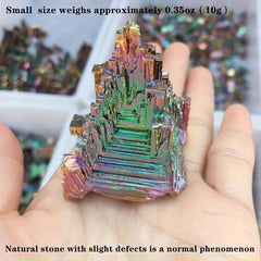 Rainbow Bismuth Tower Crystal Pyramid Meditation Tool