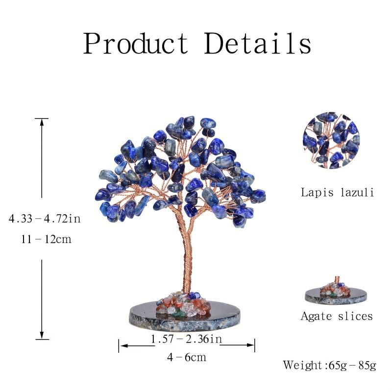Natural Lapis Crystal Tree Home Desk Decoration
