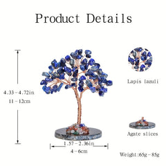 Natural Lapis Crystal Tree Home Desk Decoration