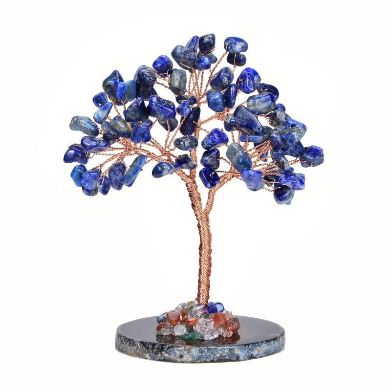 Natural Lapis Crystal Tree Home Desk Decoration
