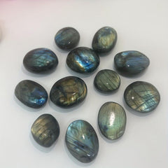 Labradorite Palm Stone Healing Crystal for Stress Relief