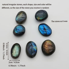Labradorite Palm Stone Healing Crystal for Stress Relief