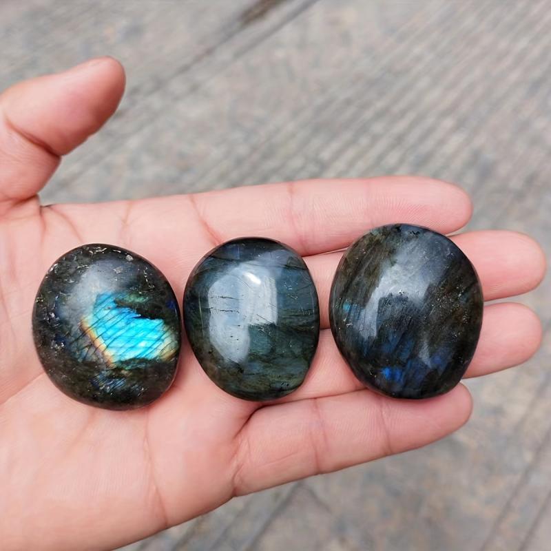 Labradorite Palm Stone Healing Crystal for Stress Relief