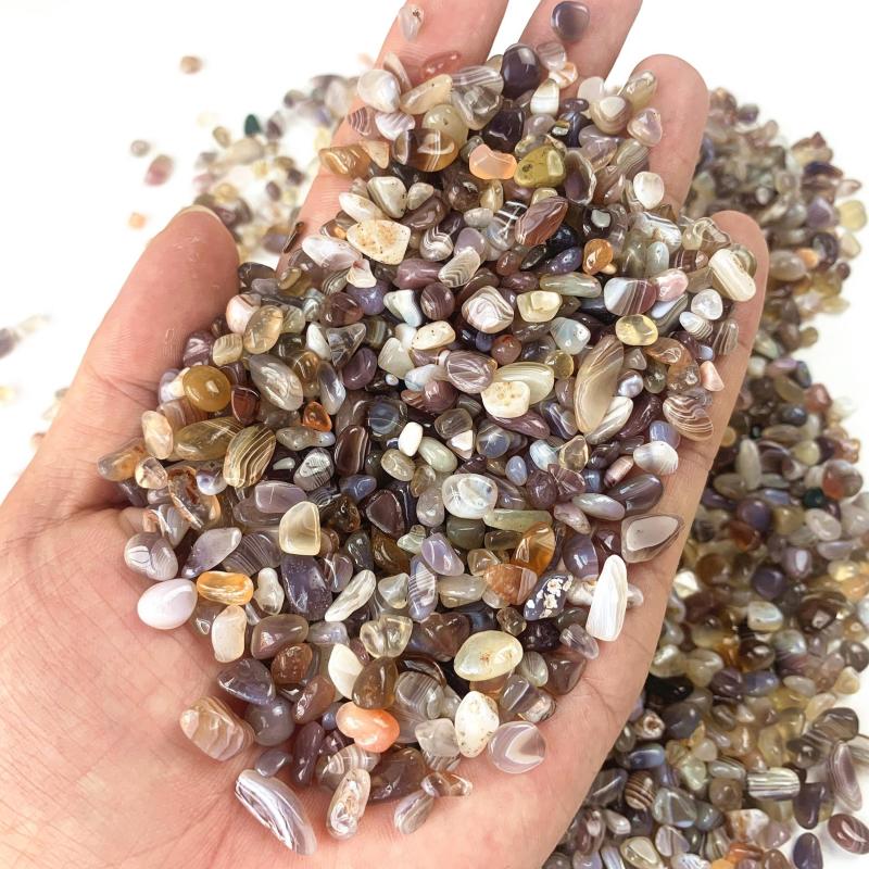 100g Botswana Agate Stone Crystal Chips Polished Stones Healing Crystals