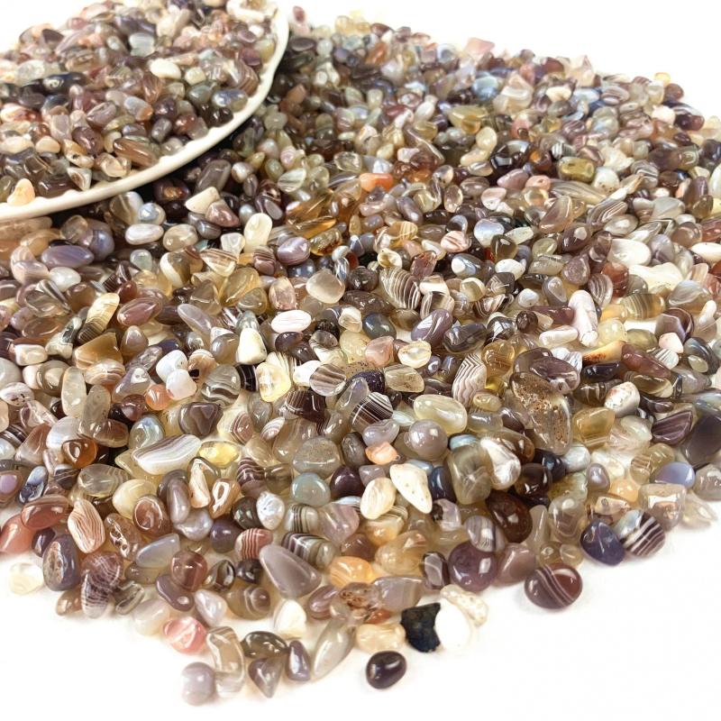 100g Botswana Agate Stone Crystal Chips Polished Stones Healing Crystals