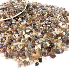 100g Botswana Agate Stone Crystal Chips Polished Stones Healing Crystals