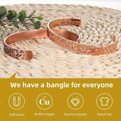 Pure Copper Magnetic Bracelet for Women Crystal Mother's Jewelry Gift