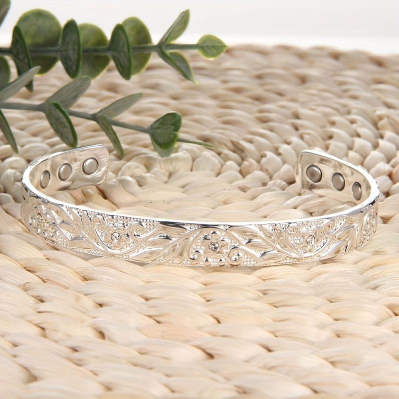 Pure Copper Magnetic Bracelet for Women Crystal Mother's Jewelry Gift
