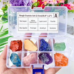 Chakra Healing Stones Set Large Size Rare Crystals Gemstone Collection Box