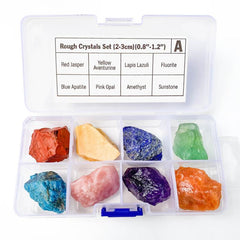 Chakra Healing Stones Set Large Size Rare Crystals Gemstone Collection Box