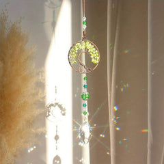 3pcs Tree Of Life Sun Catcher Crystals Hanging Indoor Window Car Charms