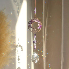 3pcs Tree Of Life Sun Catcher Crystals Hanging Indoor Window Car Charms