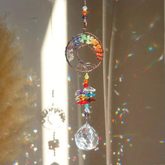 3pcs Tree Of Life Sun Catcher Crystals Hanging Indoor Window Car Charms