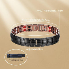 Men's Copper Magnetic Bracelet Adjustable Length Copper Jewelry