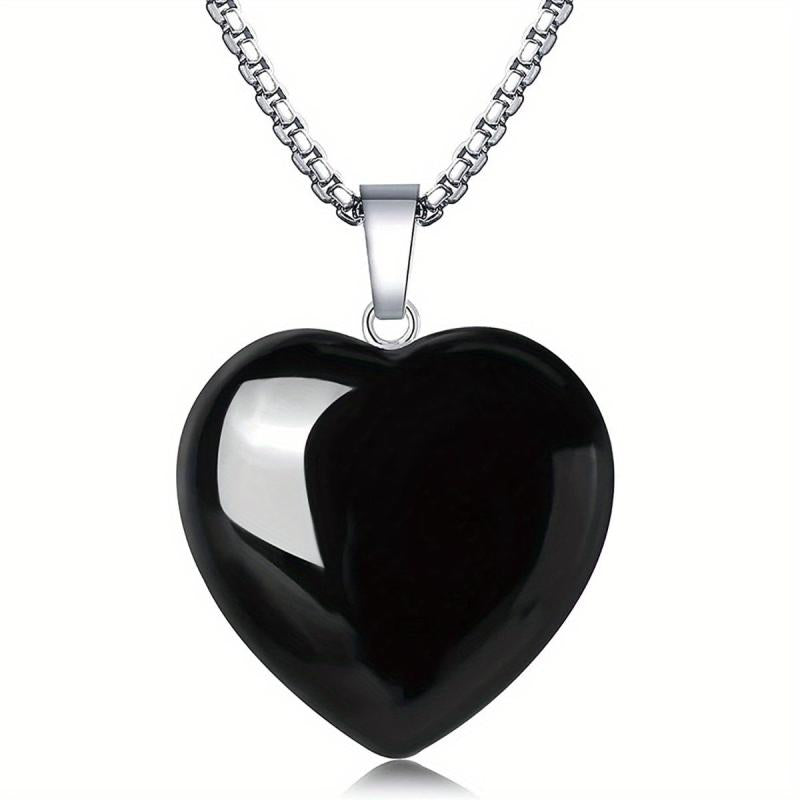 Heart Shaped Pink Crystal Pendant Necklace