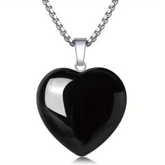 Heart Shaped Pink Crystal Pendant Necklace