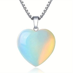 Heart Shaped Pink Crystal Pendant Necklace