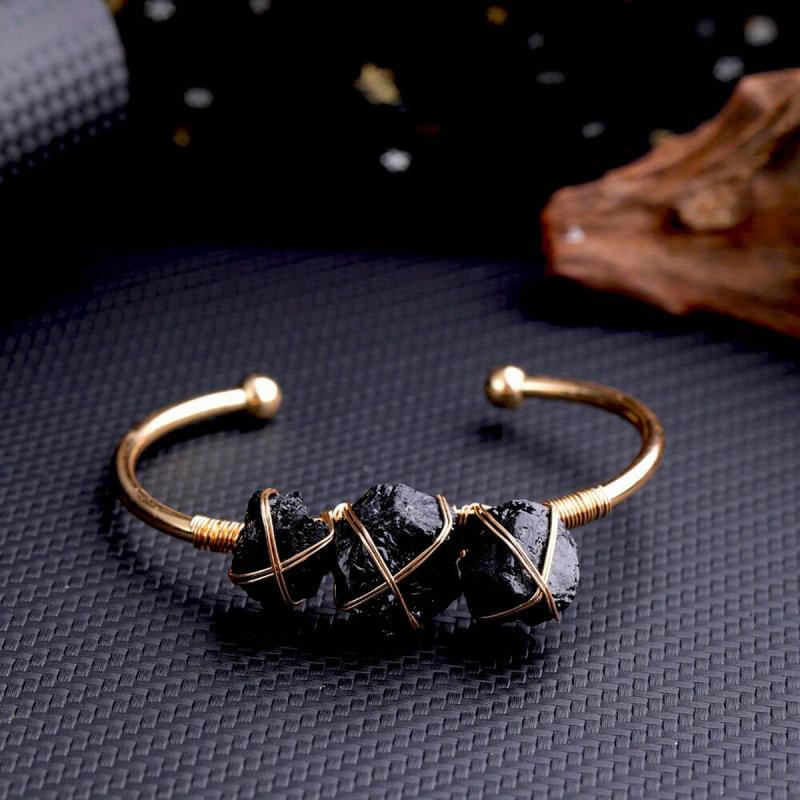 Natural Amethyst Bracelet Raw Stone Copper Wire Chakra Healing