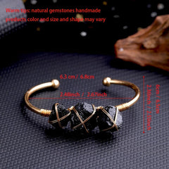 Natural Amethyst Bracelet Raw Stone Copper Wire Chakra Healing