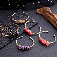 Natural Amethyst Bracelet Raw Stone Copper Wire Chakra Healing