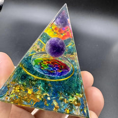 Orgon Pyramid Amethyst Protection Reiki Generator